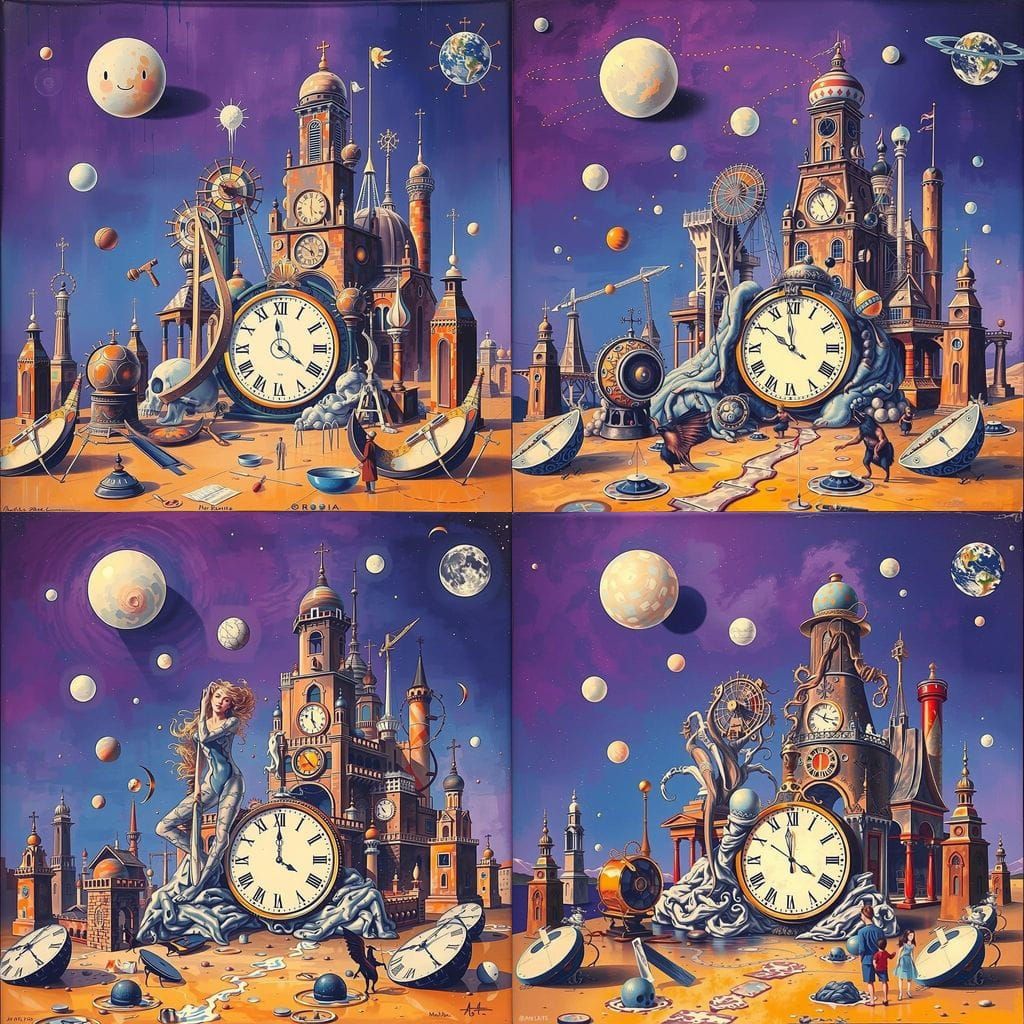 Vibrant Surrealist Splash Art