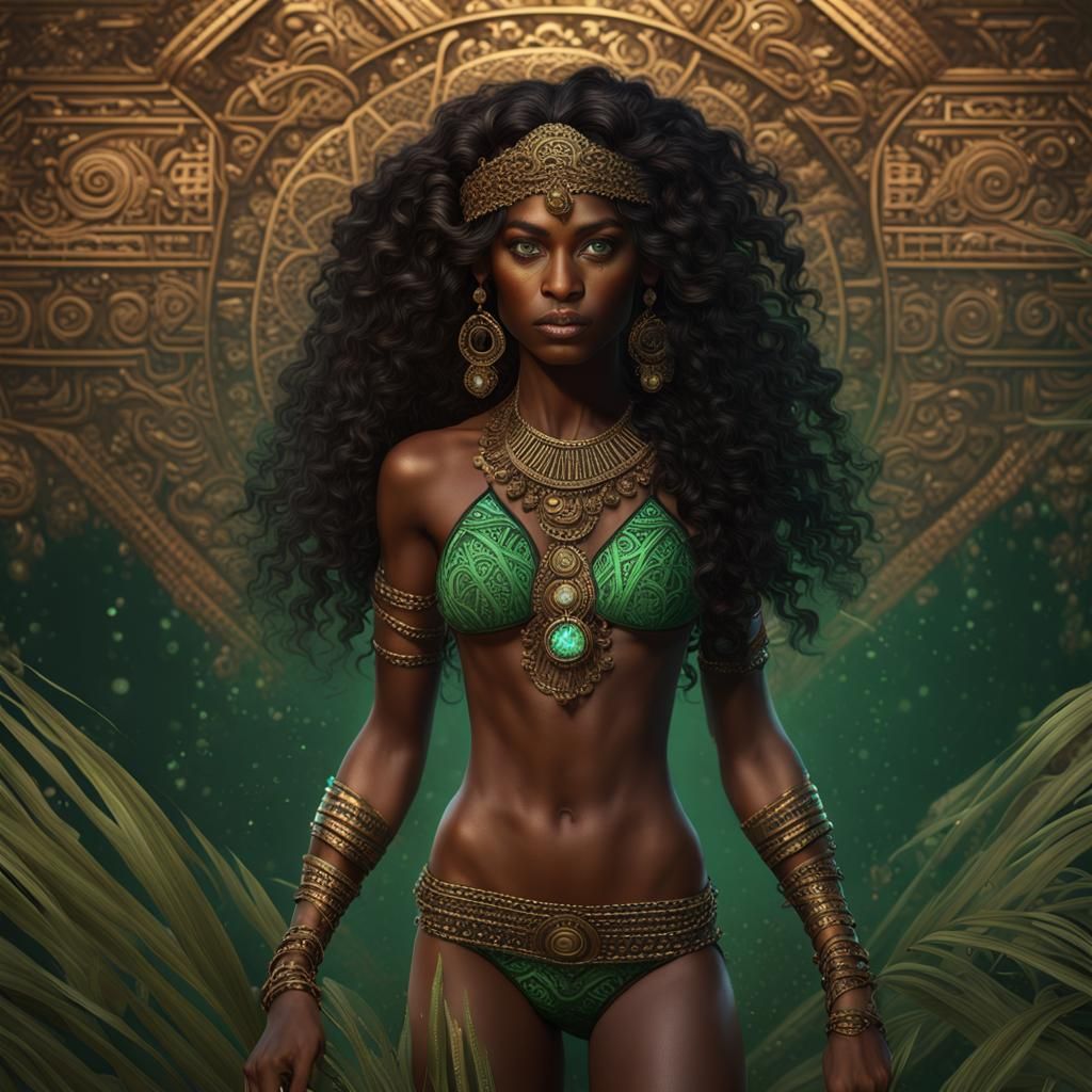 Woman in Tribal Bikini: Fantasy Concept Art