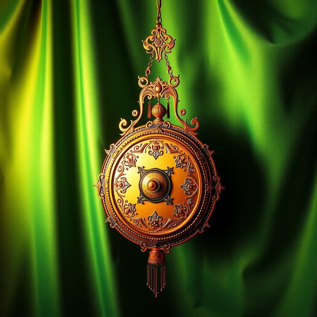 Ornate Gong in Art Nouveau Style