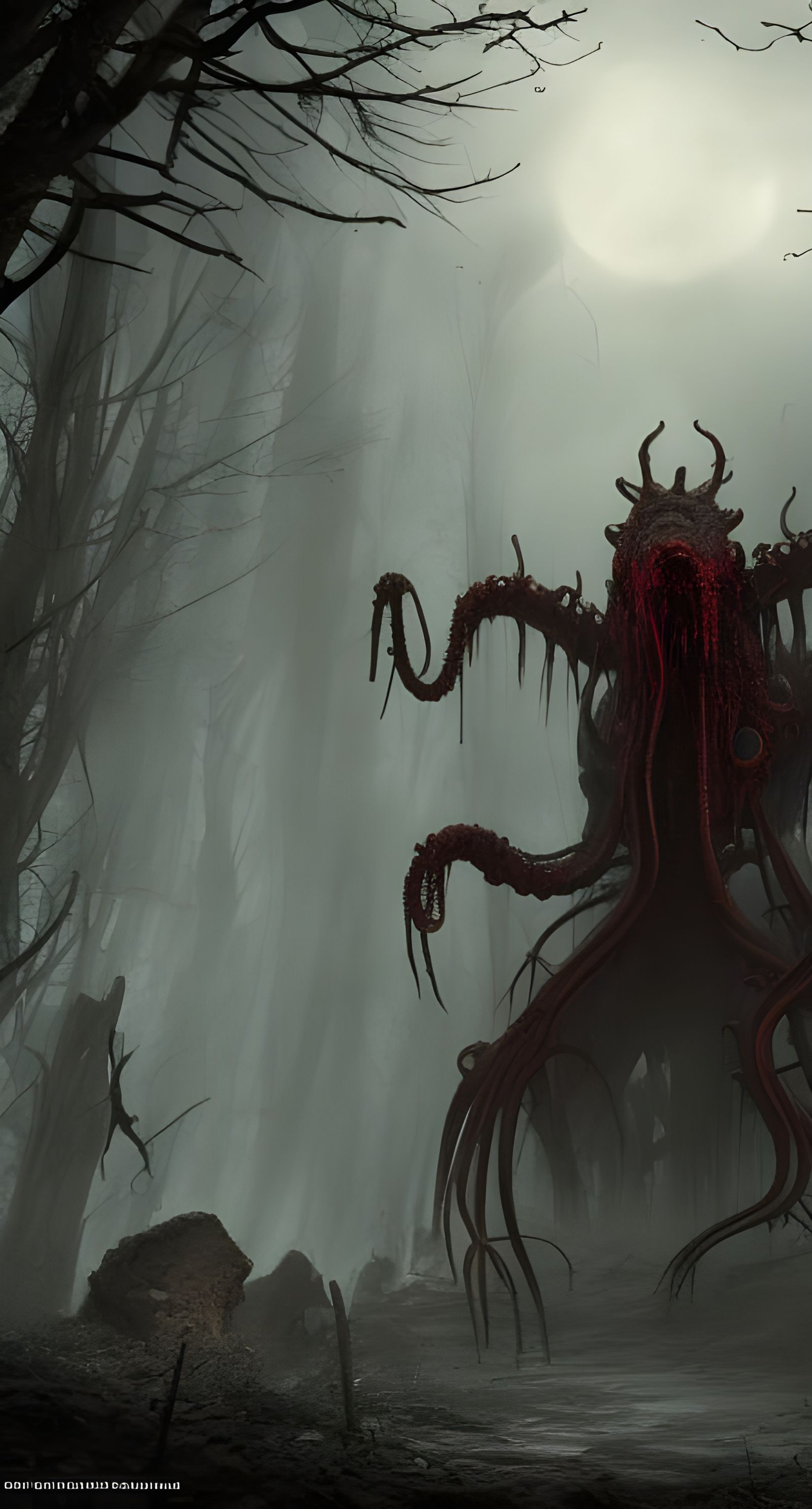 Dark Post-Apocalyptic World Ruined by Lovecraftian God