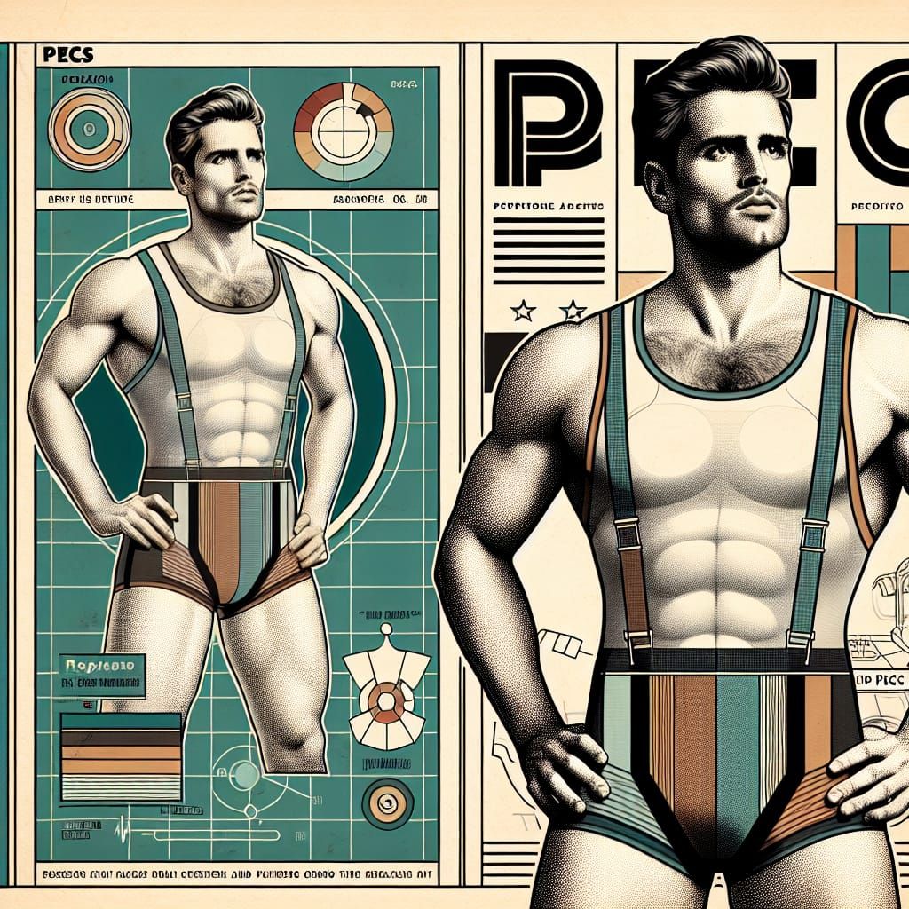 Vintage Magazine Cover Featuring Muscular Man