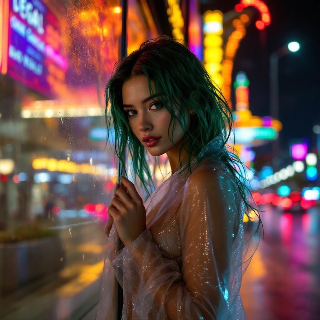 Las Vegas DJ in Storm, Ultra-Realistic Portrait