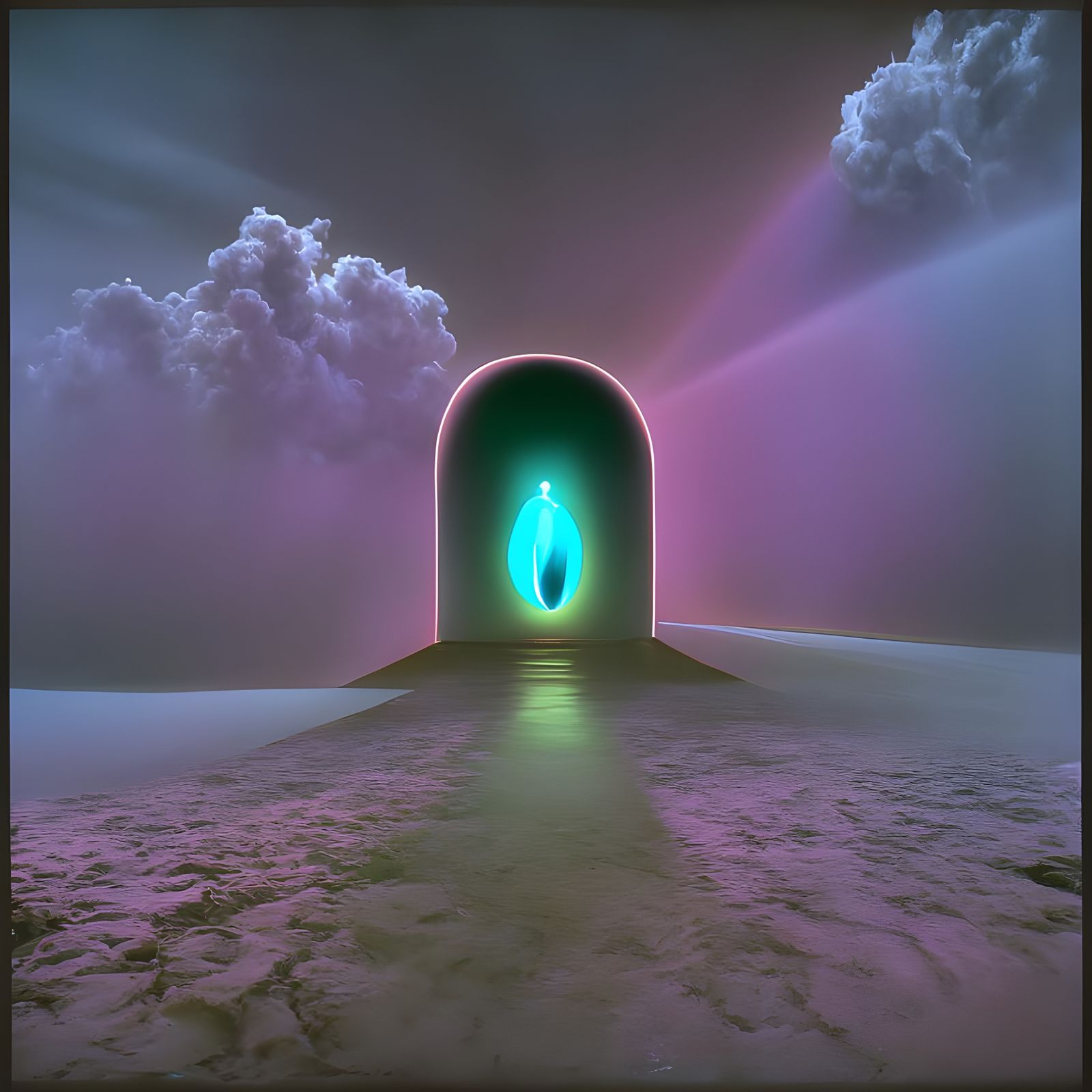 Enigmatic Minimalism: Otherworldly Rendering in Bizarre Colo...