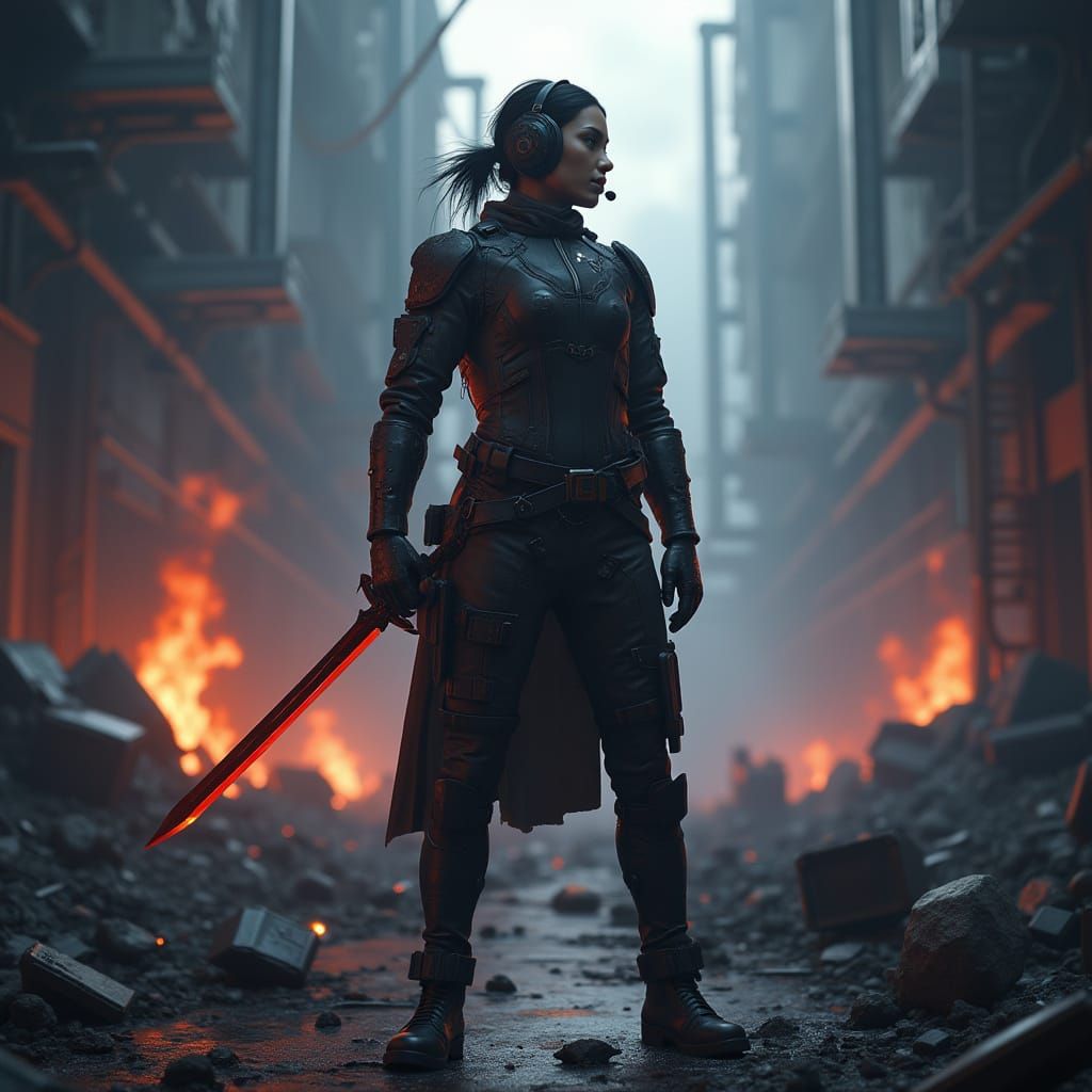 Heroic Call Center Agent Wields High-Tech Sword in Gritty In...