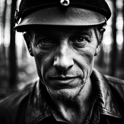 Soldier Attacks German Position in Forest