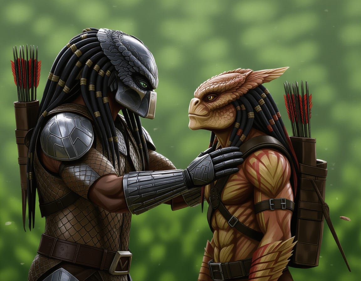 Friendly Predator and Prey Scene