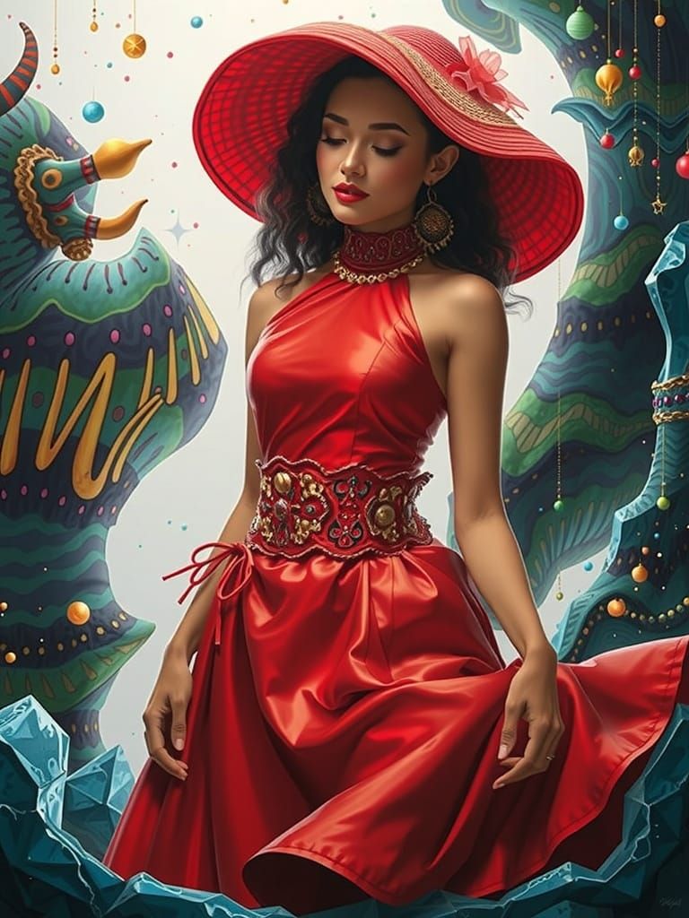 Vibrant Squin Reflections in Harmonious Color Harmony