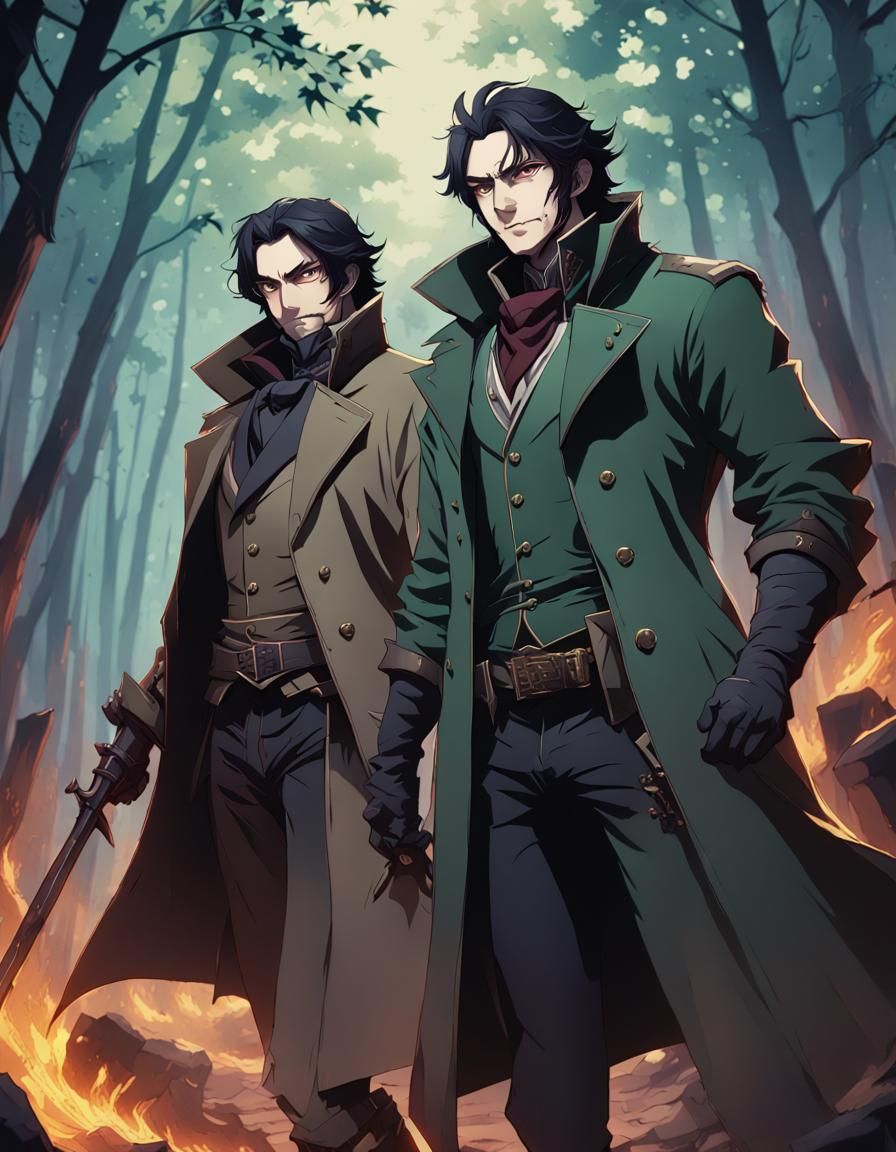 Pushkin and Gogol: Anime-Style Demon Hunters