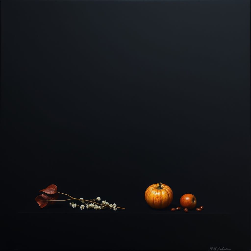 Minimalist Abstract Artwork in a Dark, Mysterious Void