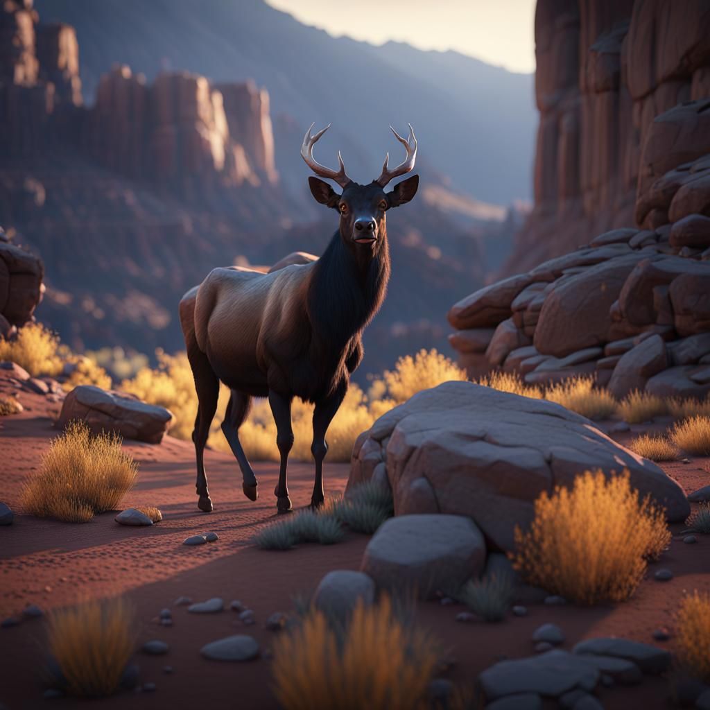 Dramatic Colorado Mesa Landscape in Detailed Digital Paintin...