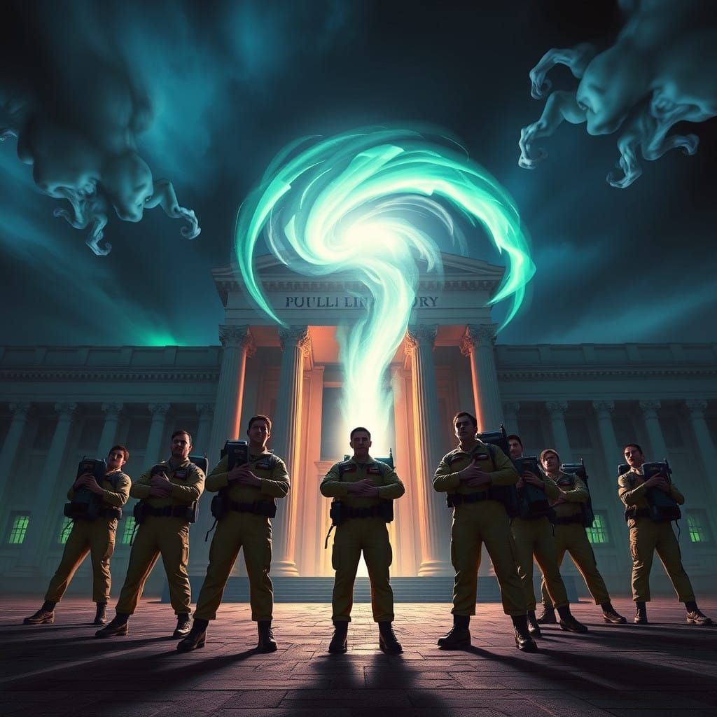 Proton Pack Heroes Stand Against Ghostly Hordes in Haunting...