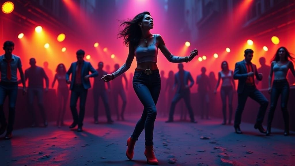 Rockabilly Wild Child in Smoky Nightclub