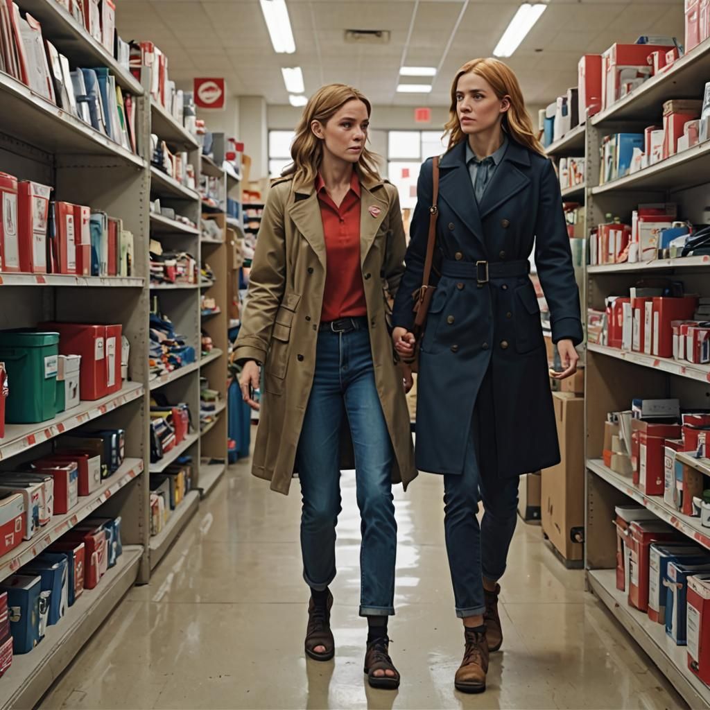 Surreal Hypnosis Scene in a Thrift Store