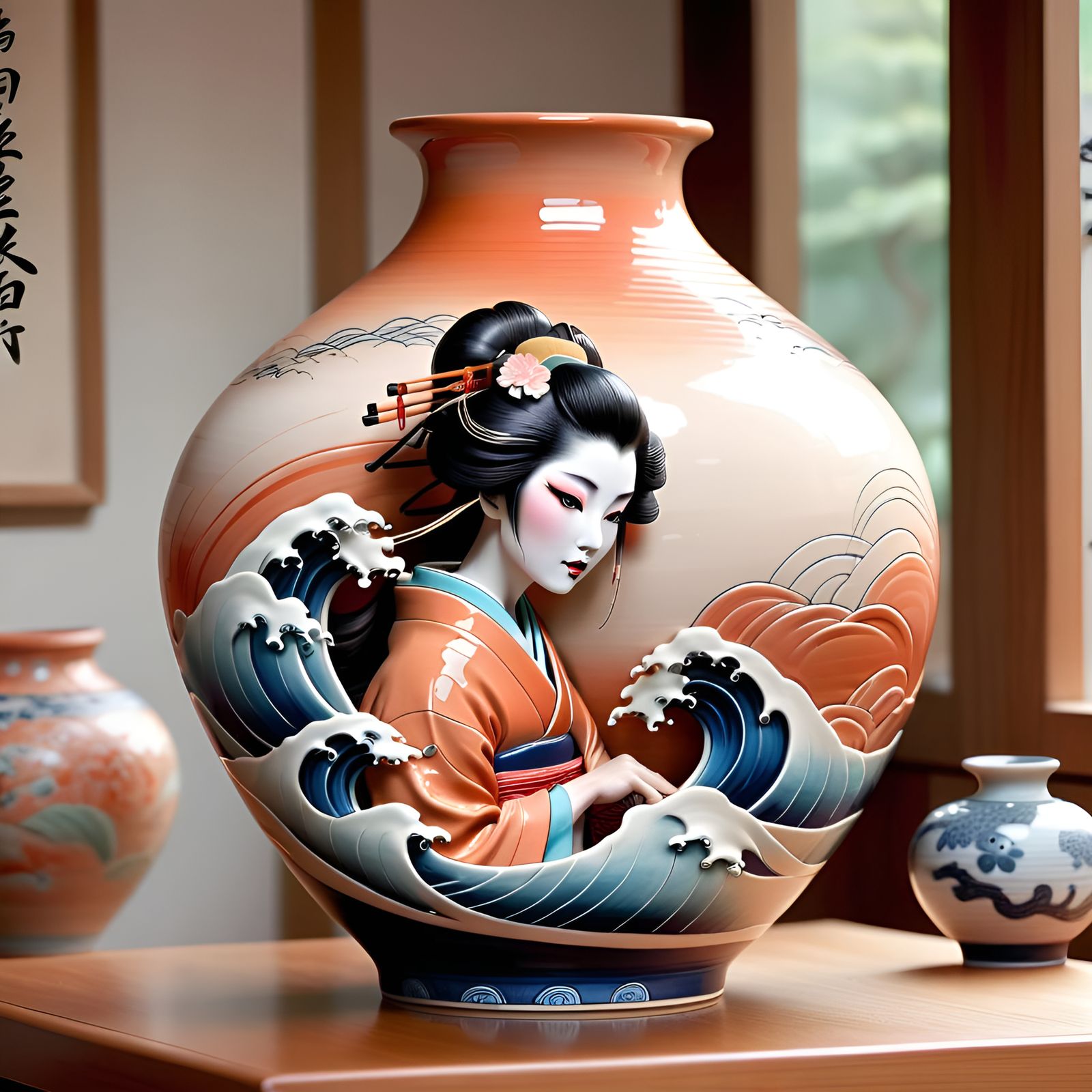 Japanese terracotta pottery