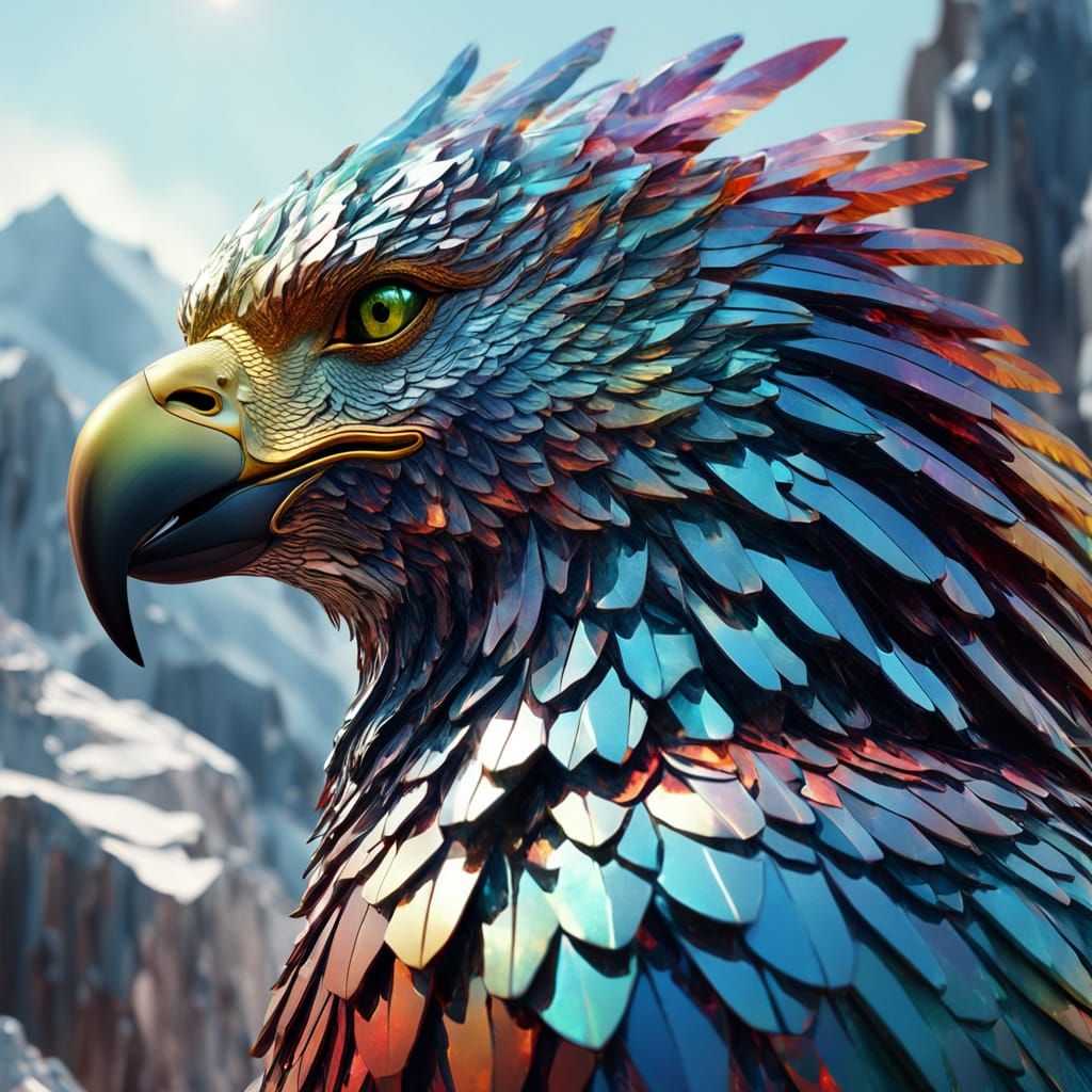 Colossal Griffin Sculpture on Crystal Mountain