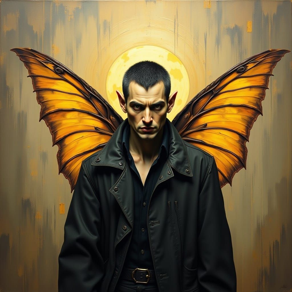 Stoic Man Portrait in Realistic Style