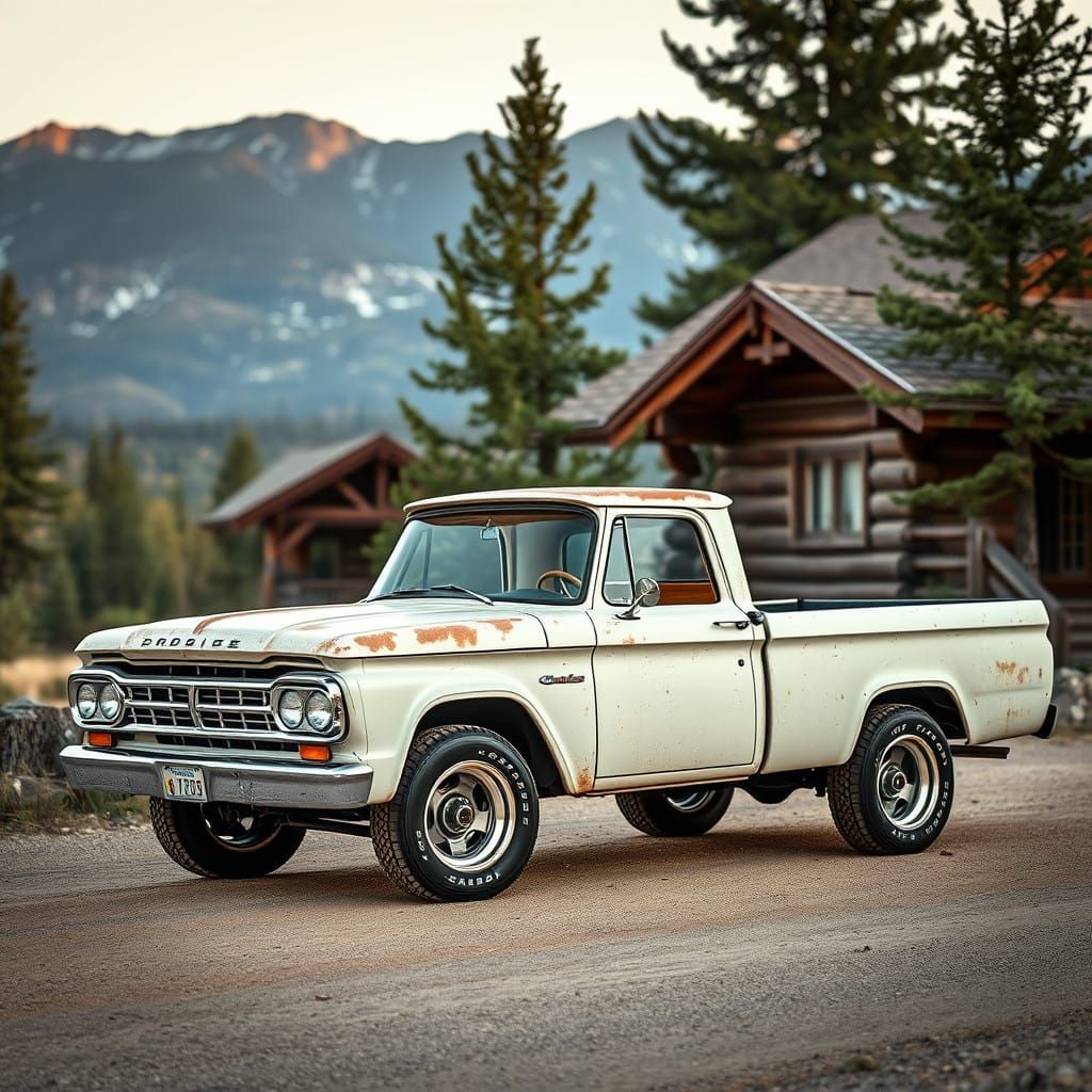 Classic 1964 Dodge Pickup Truck Preserved Patina on Rocky Mo...