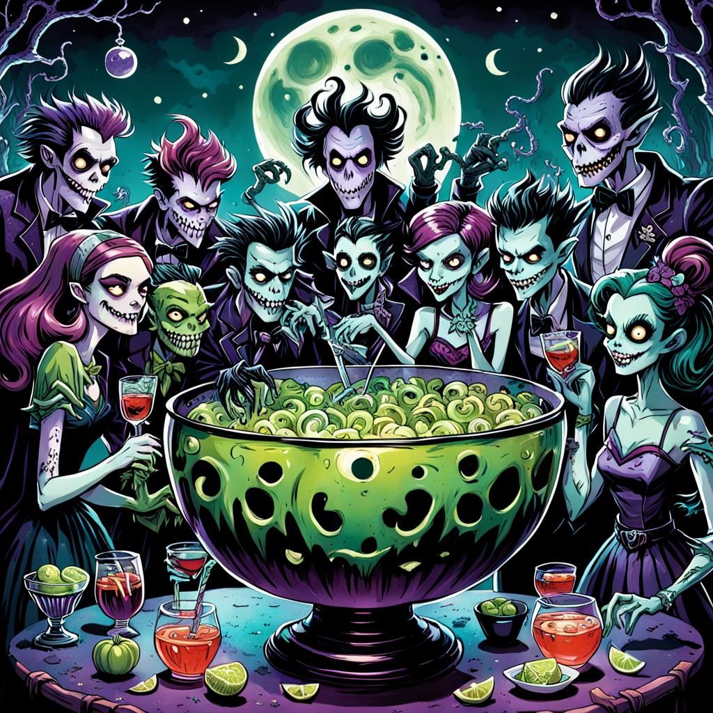 Tim Burton's Monster Prom Night: Comic Book Art