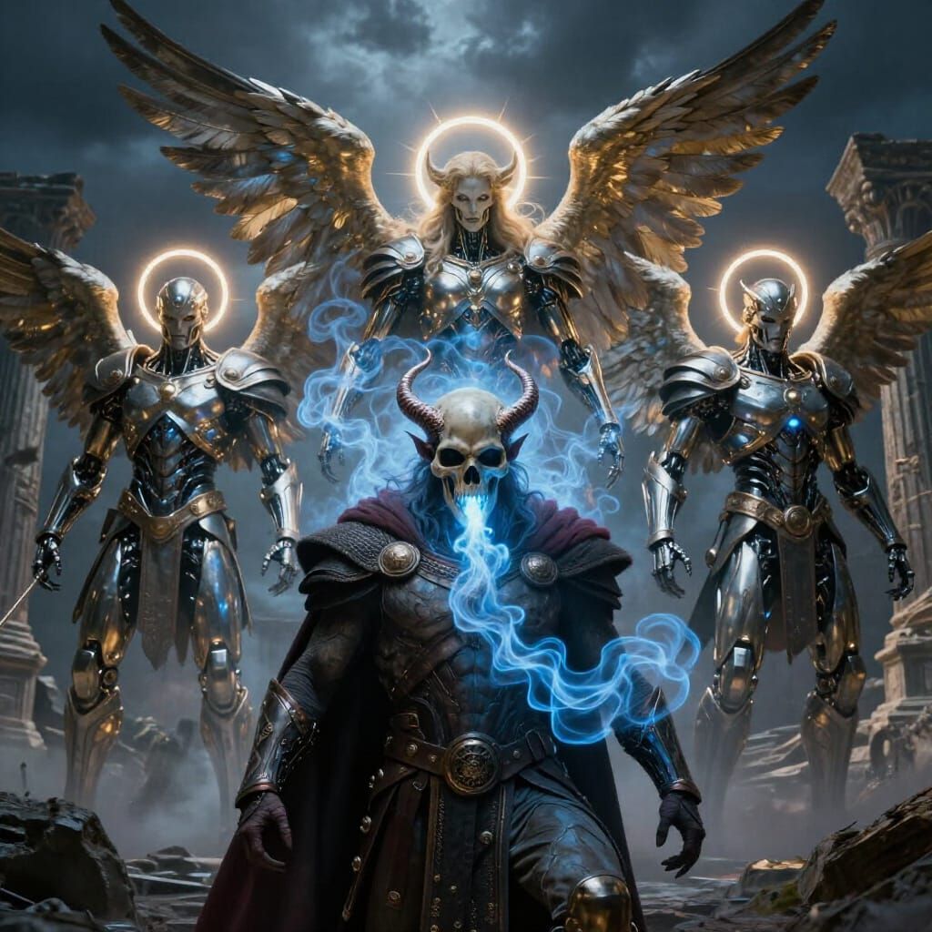 Asgardian Warriors Transformed into Angelic Cyborgs