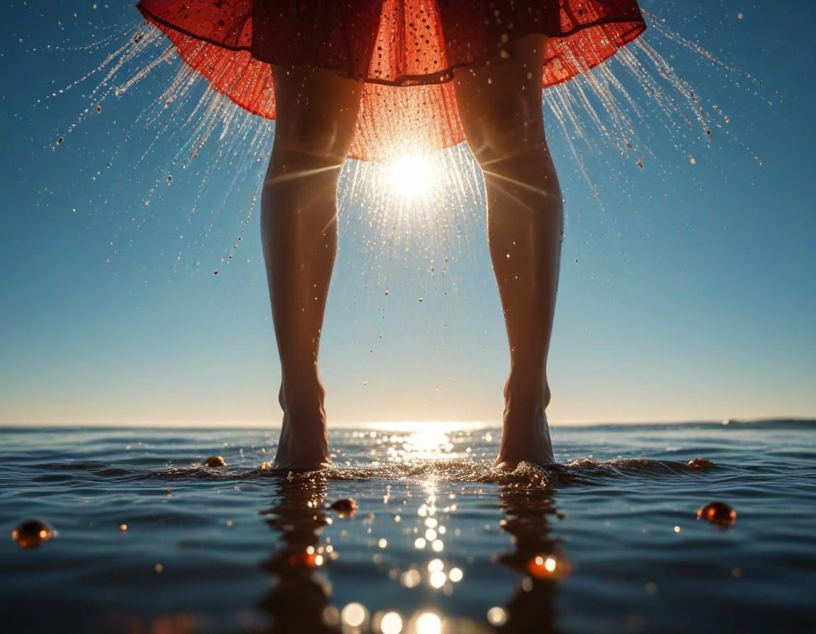 Surreal Beach Goddess Captured in Vibrant Technicolor