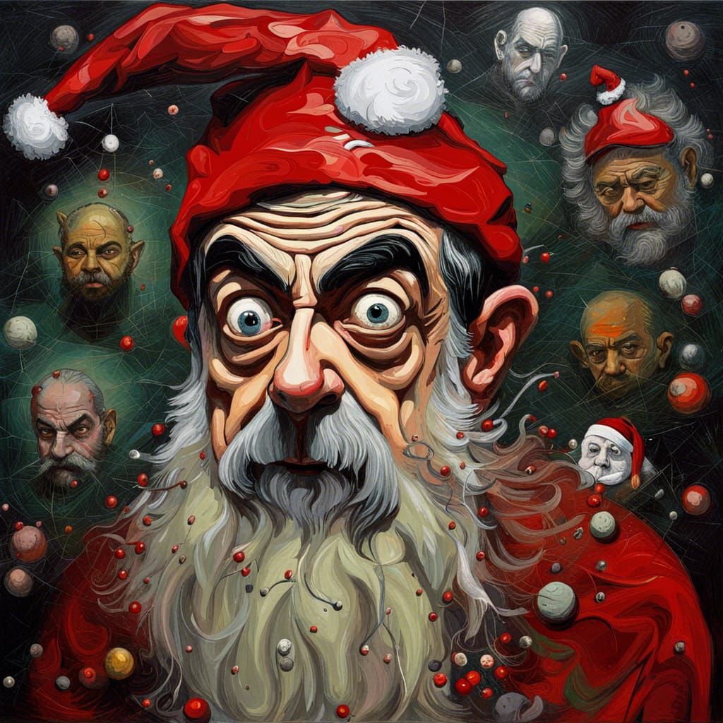 Menacing Hybrid Creature as Impasto Painting