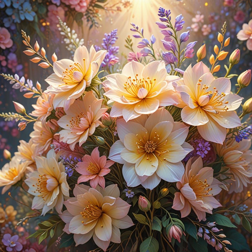 Whimsical Floral Fantasies in Ethereal Style