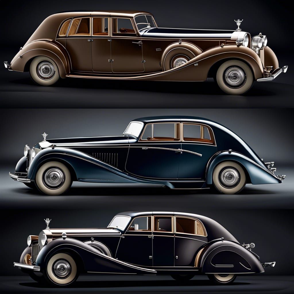 Art Deco Rolls Royce Phantom and Bugatti Fusion