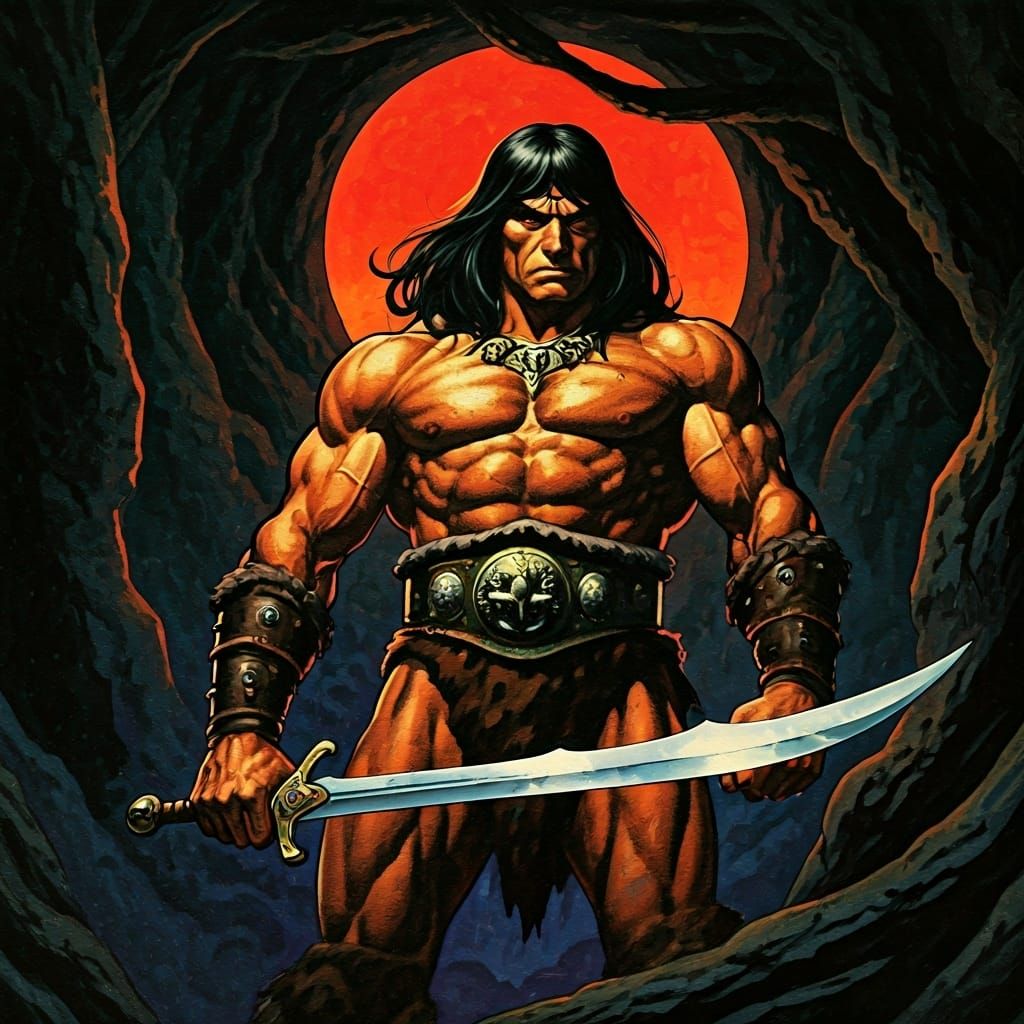 Conan the Barbarian Pulp Fantasy Cover Art