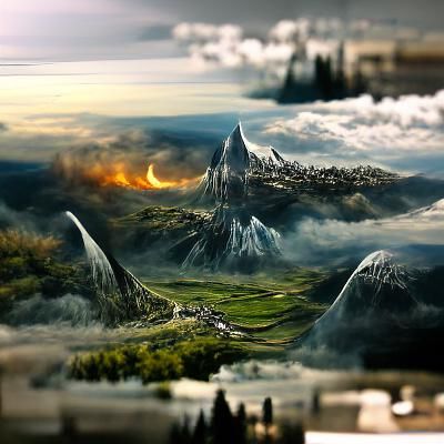 Detailed Matte Painting of Middle Earth