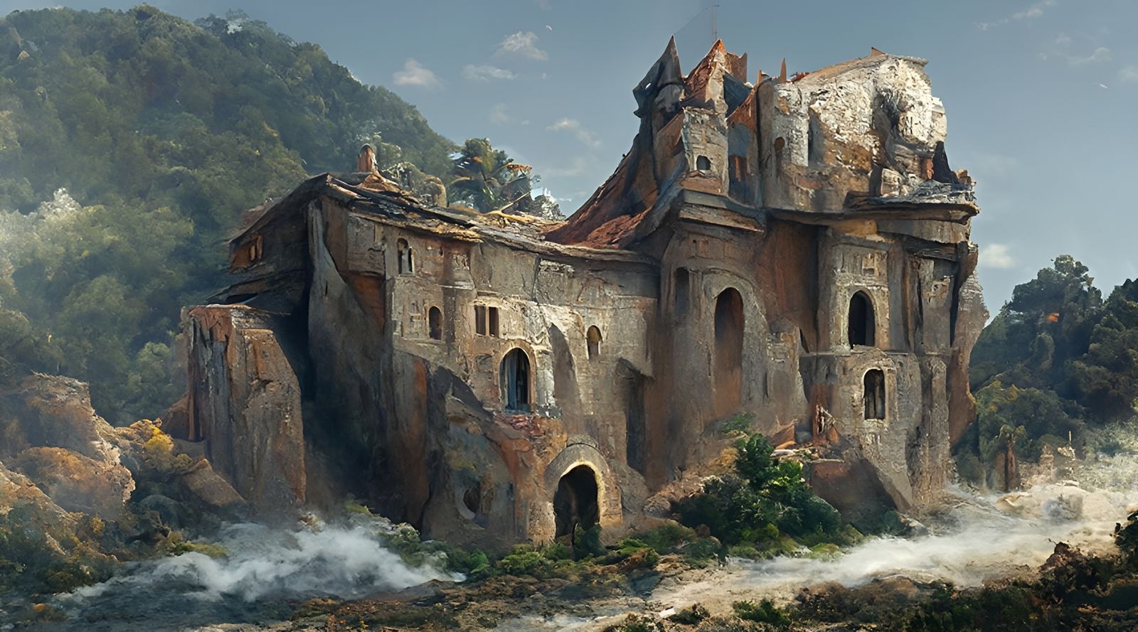 Batammariba Castle in Tamberma as Digital Art