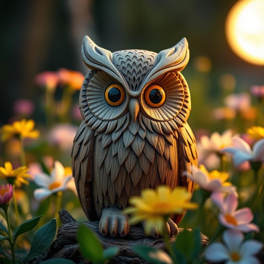 Chibi wooden owl