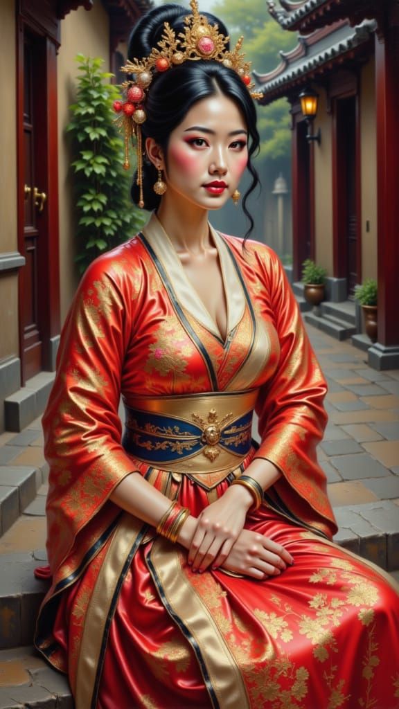 Joseon Era Tyrant King in Traditional Outdoor Attire