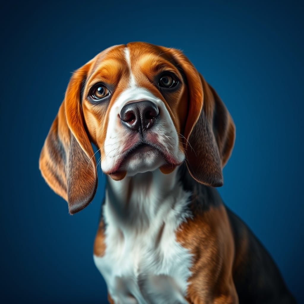 Adorable Baby Bassett Hound Staring Intensely in Splash Art ...