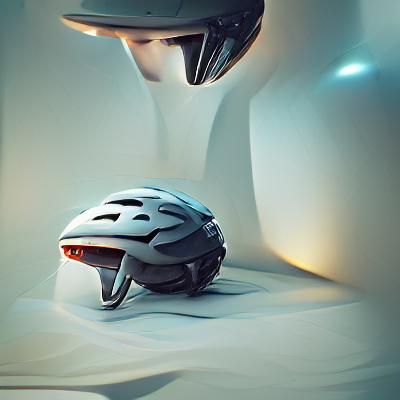 Futuristic VRay Bicycle Helmet Design