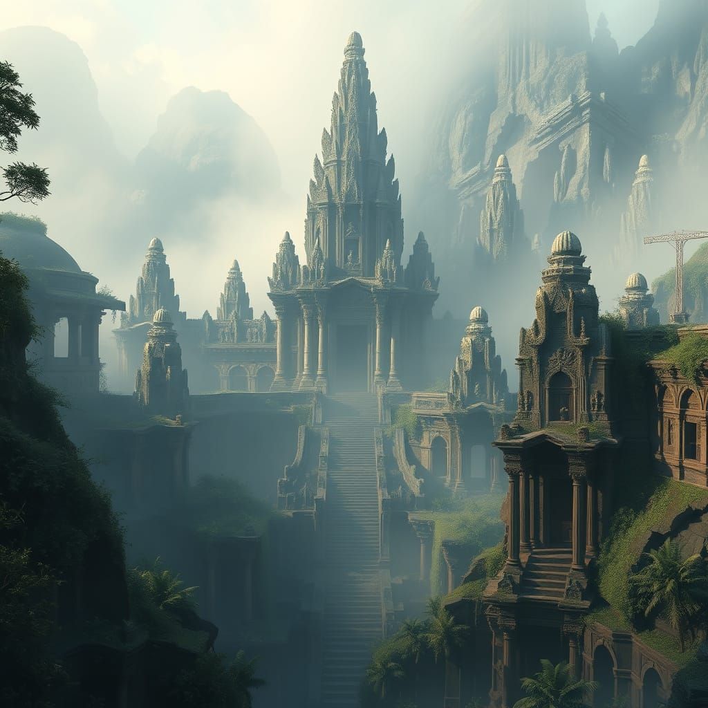 Majestic Lost City in 3D Cinematic Detail