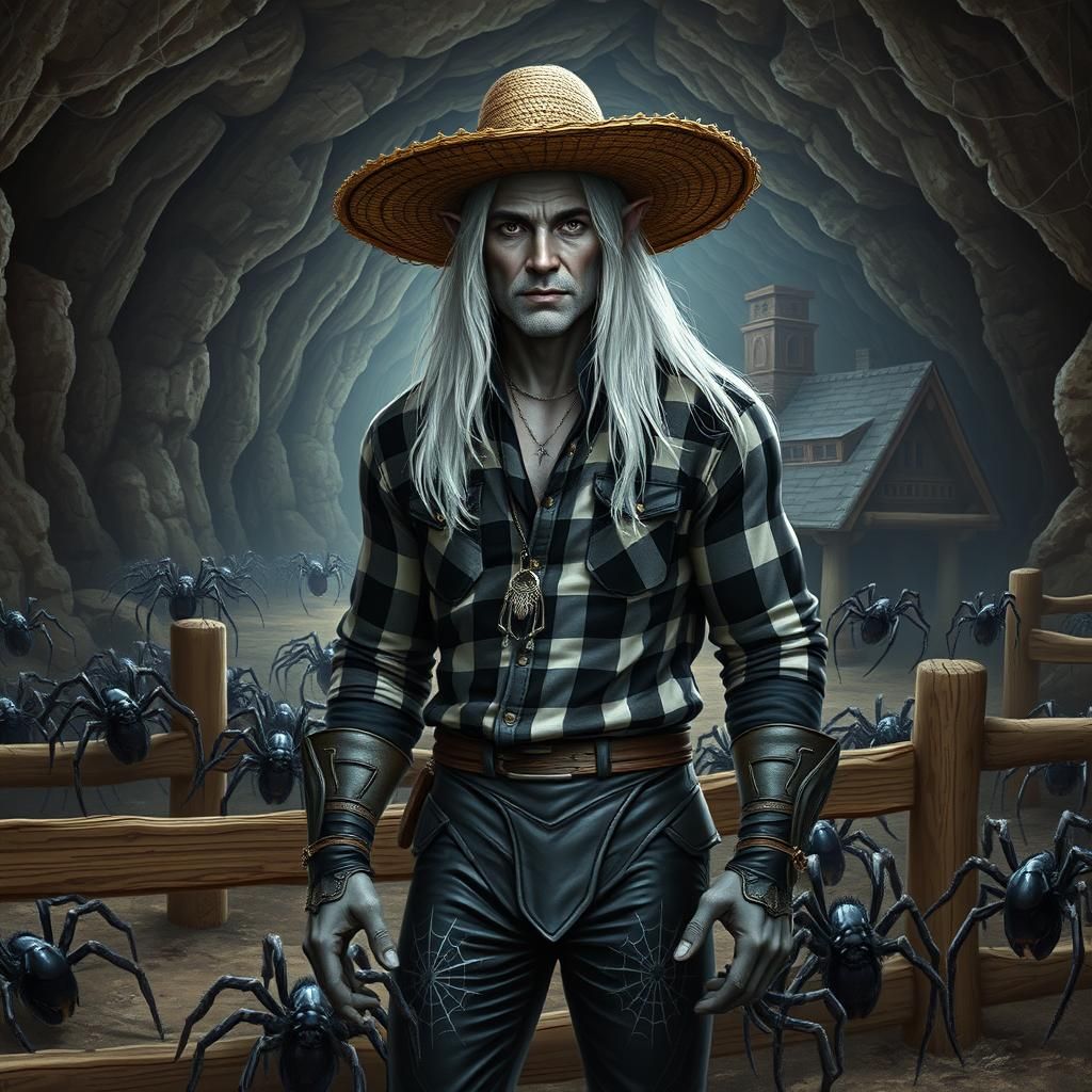 Elven Spider Wrangler in Anne Stokes Style