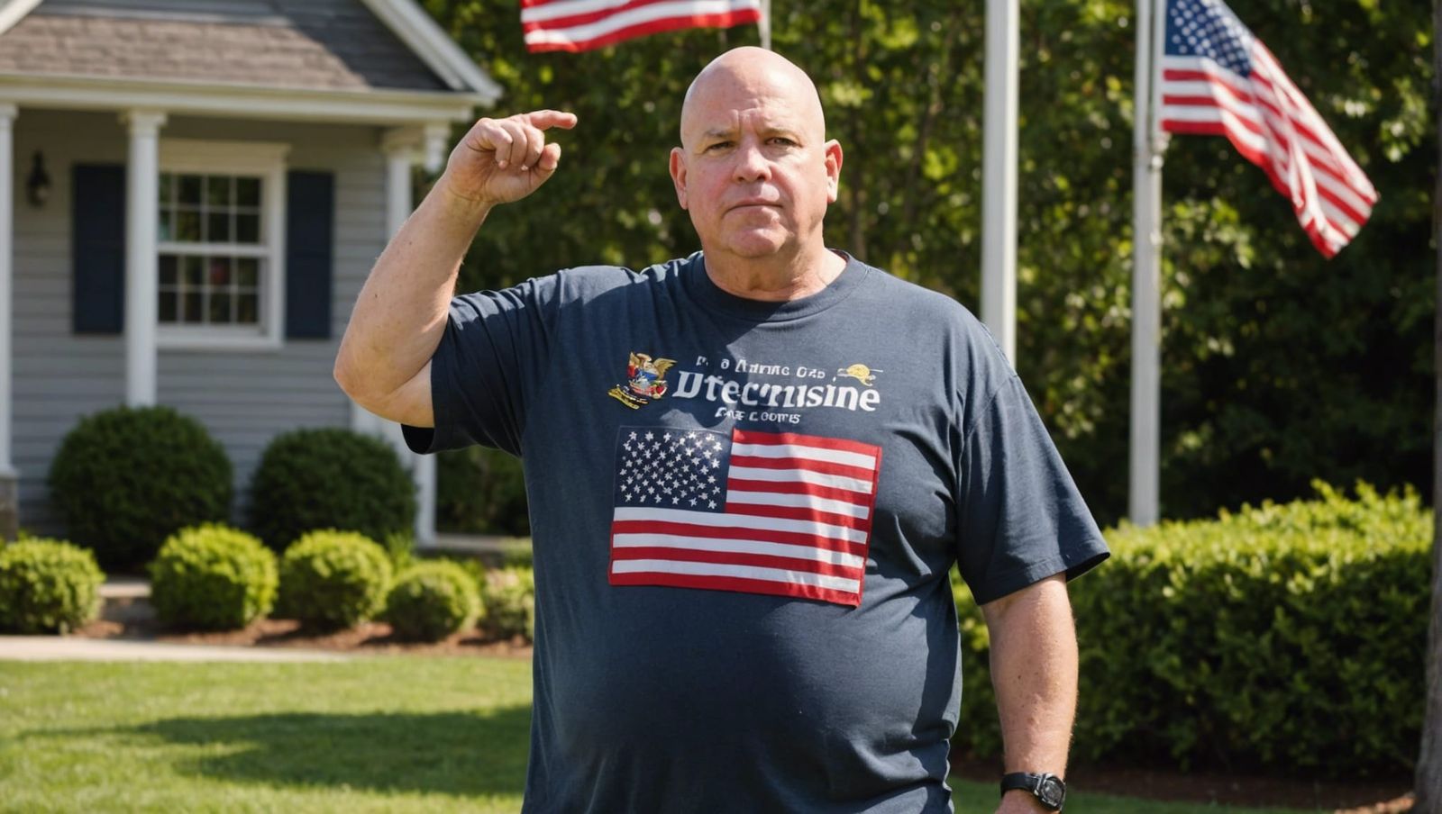 A 56 Year Old Man and the American Flag