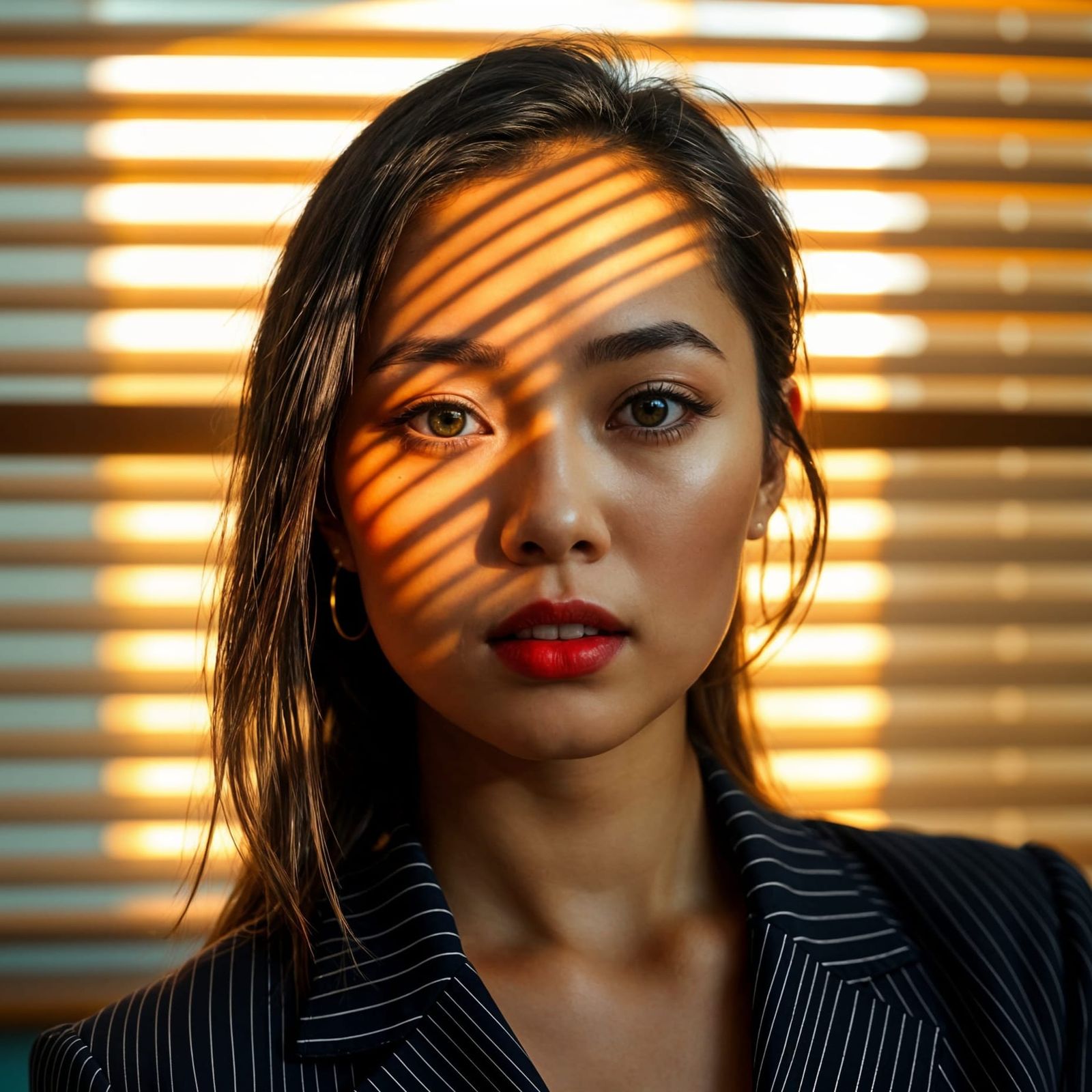 Golden Hour Beauty in Studio Lighting