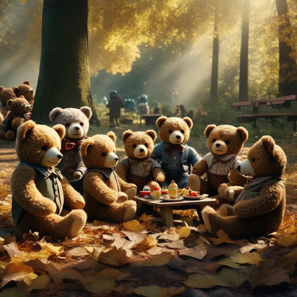 Teddy Bears' Picnic in Verdant Woods