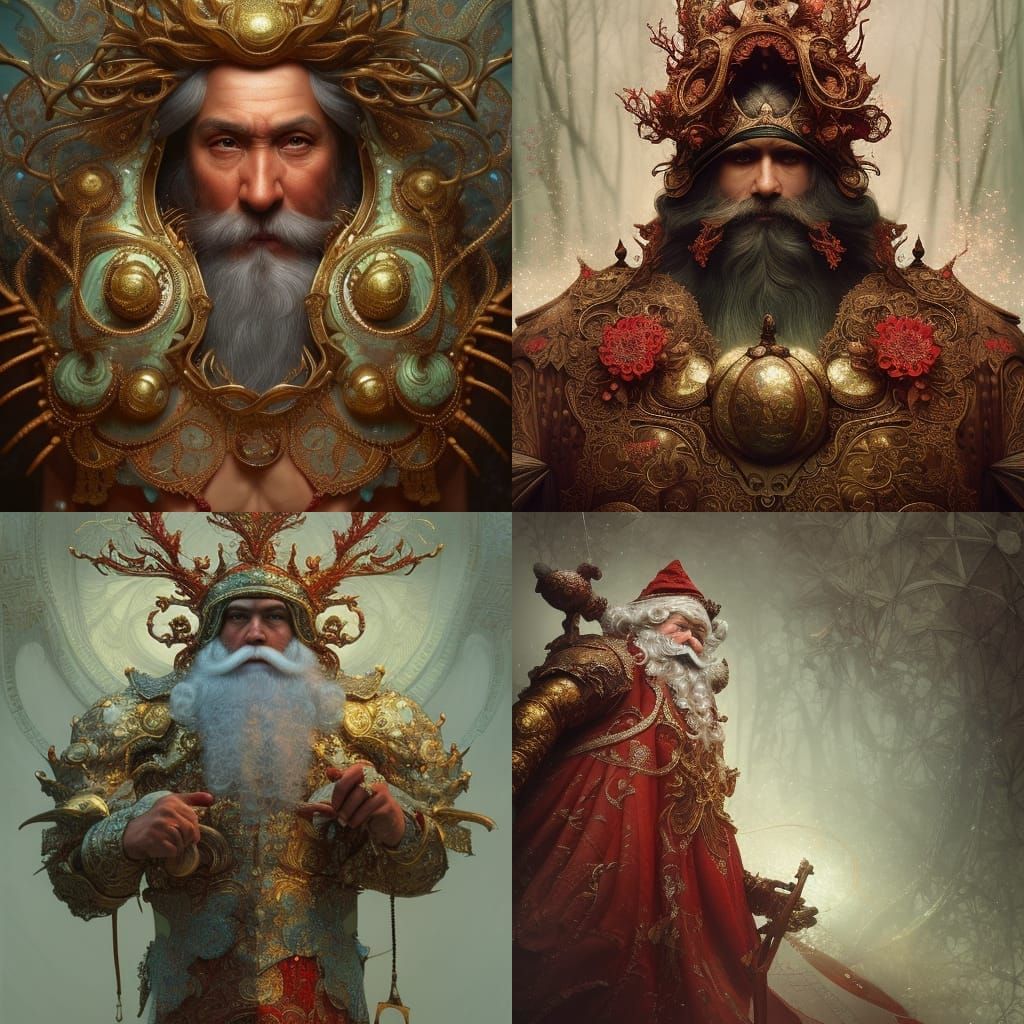 Filigree Santa Claus: Hyperdetailed Cinematic Portrait