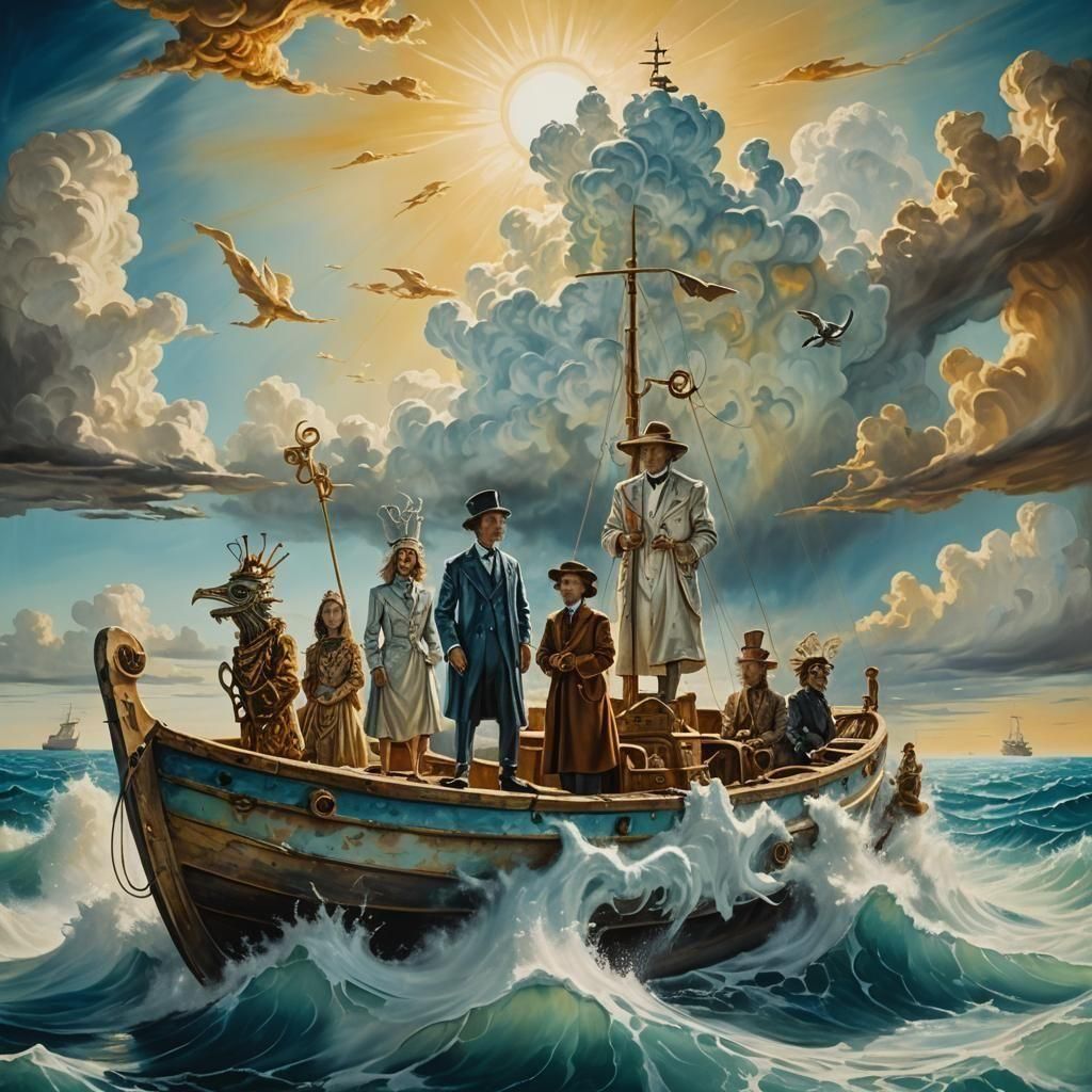 Surreal Creatures on a Ship of Lost Souls