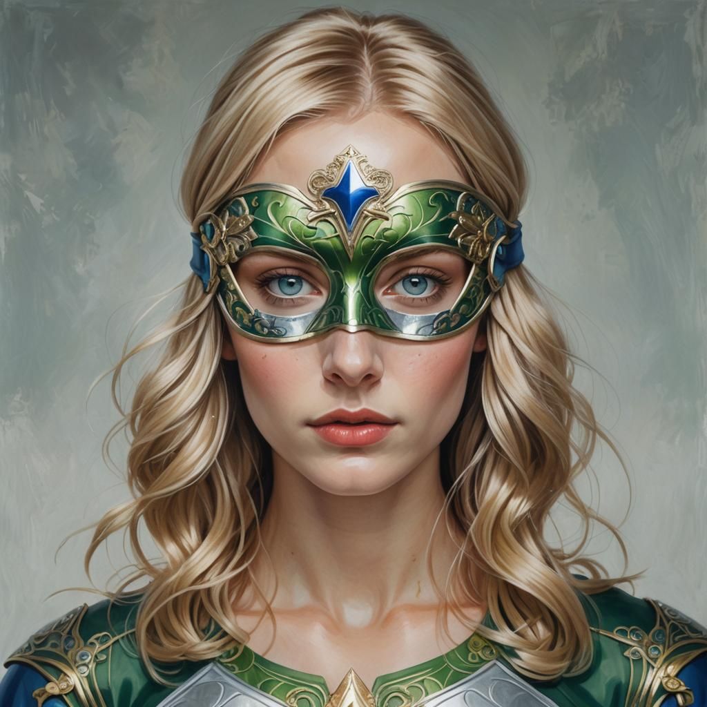 Hyperrealistic Portrait of a Russian Superheroine