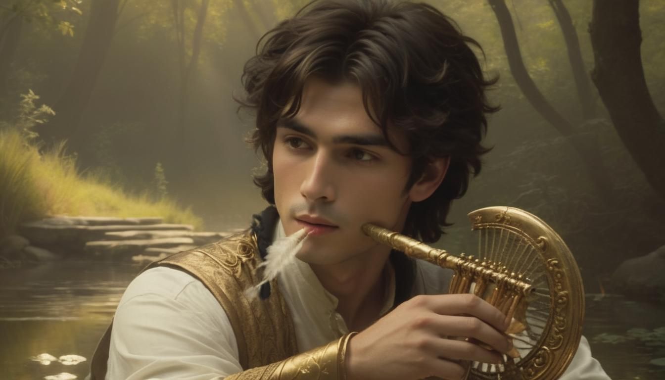 Pan Playing Flute in Neoclassical Style