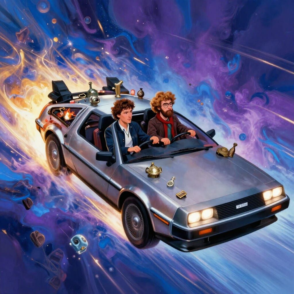 DeLorean Time Machine Overloaded Through Temporal Vortex