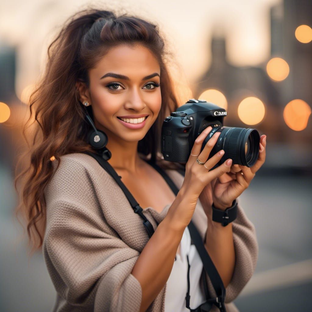 Realistic Social Media Influencer Portrait