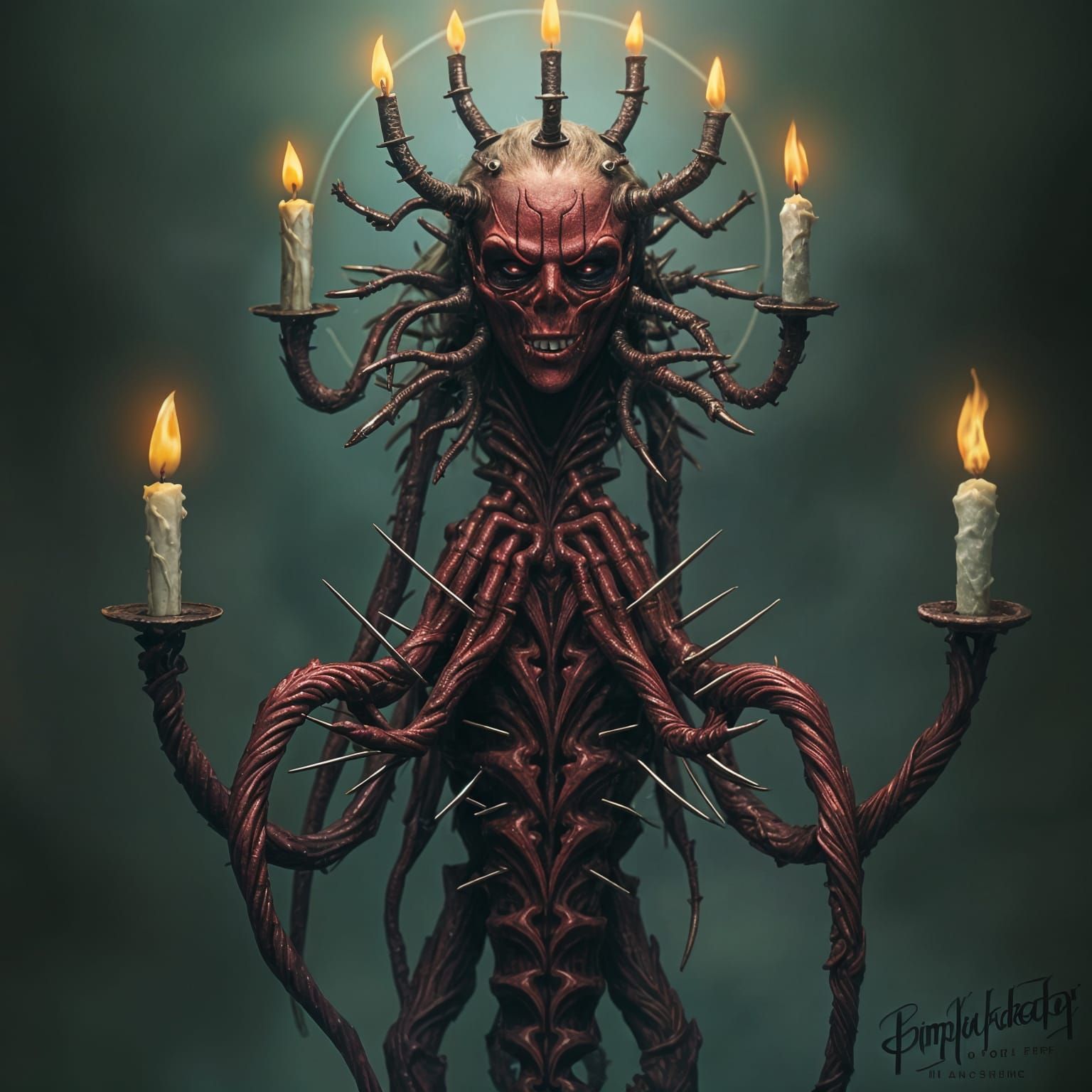 Ethereal Biomechanical Horror Figure