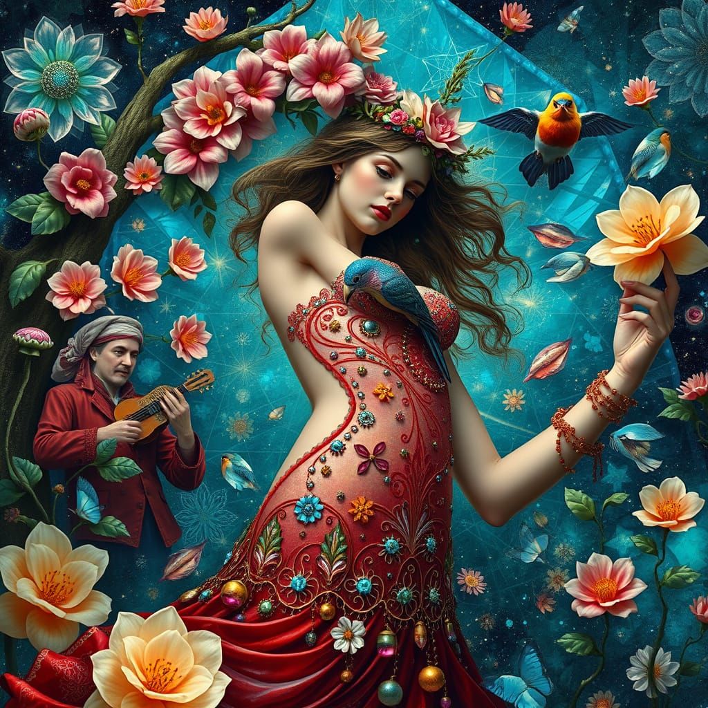 Psychedelic Utopia Inspired by Hieronymus Bosch