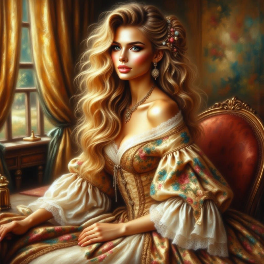 Elegant Blonde Woman in Polished Attire