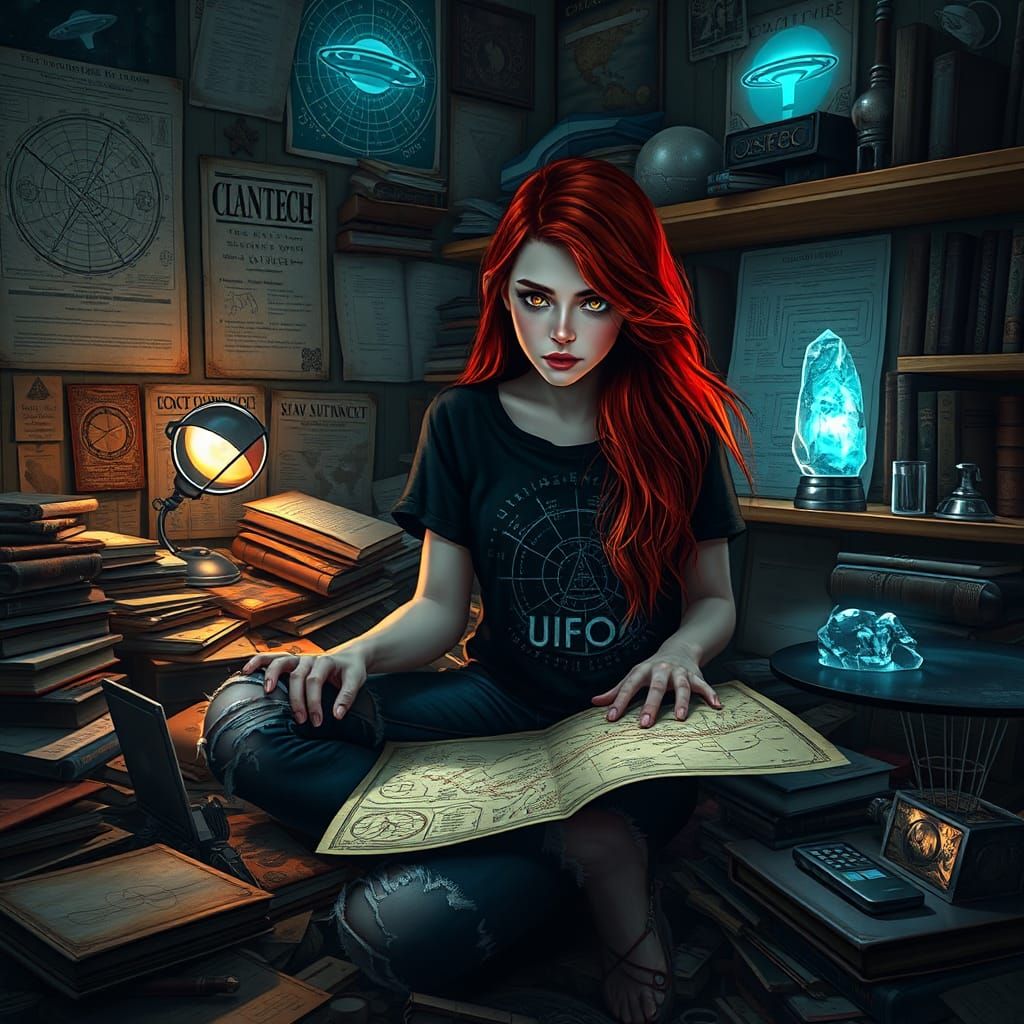 Intricate Dark Fantasy of a Conspiracy Theorist