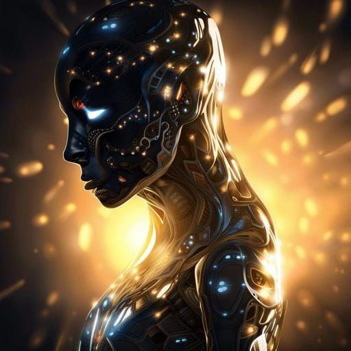 Luminous AI Creature: Post-Apocalyptic Digital Art